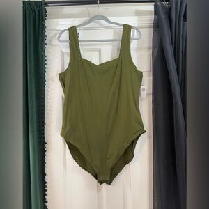 NWT Old Navy Green Square Neck Bodysuit Size XXL